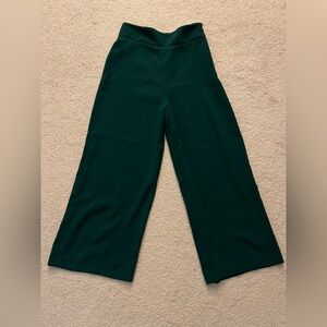 Zara Dark Green Wide-Leg Pants